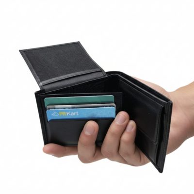 Derissa Deri Yan Model Deri Cüzdan Siyah1