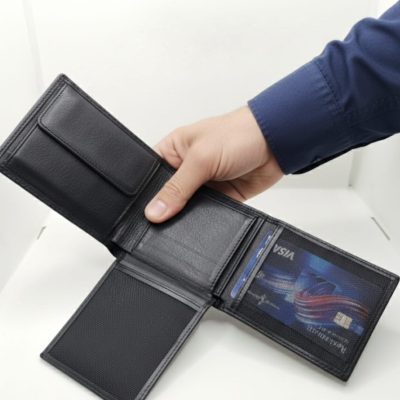 Derissa Deri Yan Model Deri Cüzdan Siyah2