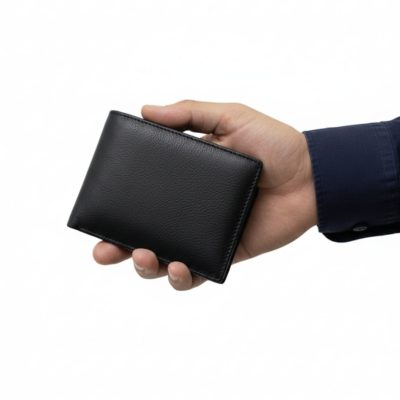 Derissa Deri Yan Model Deri Cüzdan Siyah3